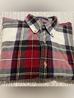 Vintage Christopher Rand - Red and Navy Plaid Button-Down Shirt